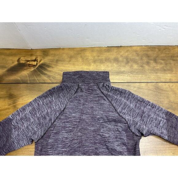 Lululemon Swiftly Wool 1/2 Zip Pullover Womens Size 8 Black Cherry Long Sleeve - Picture 14 of 14